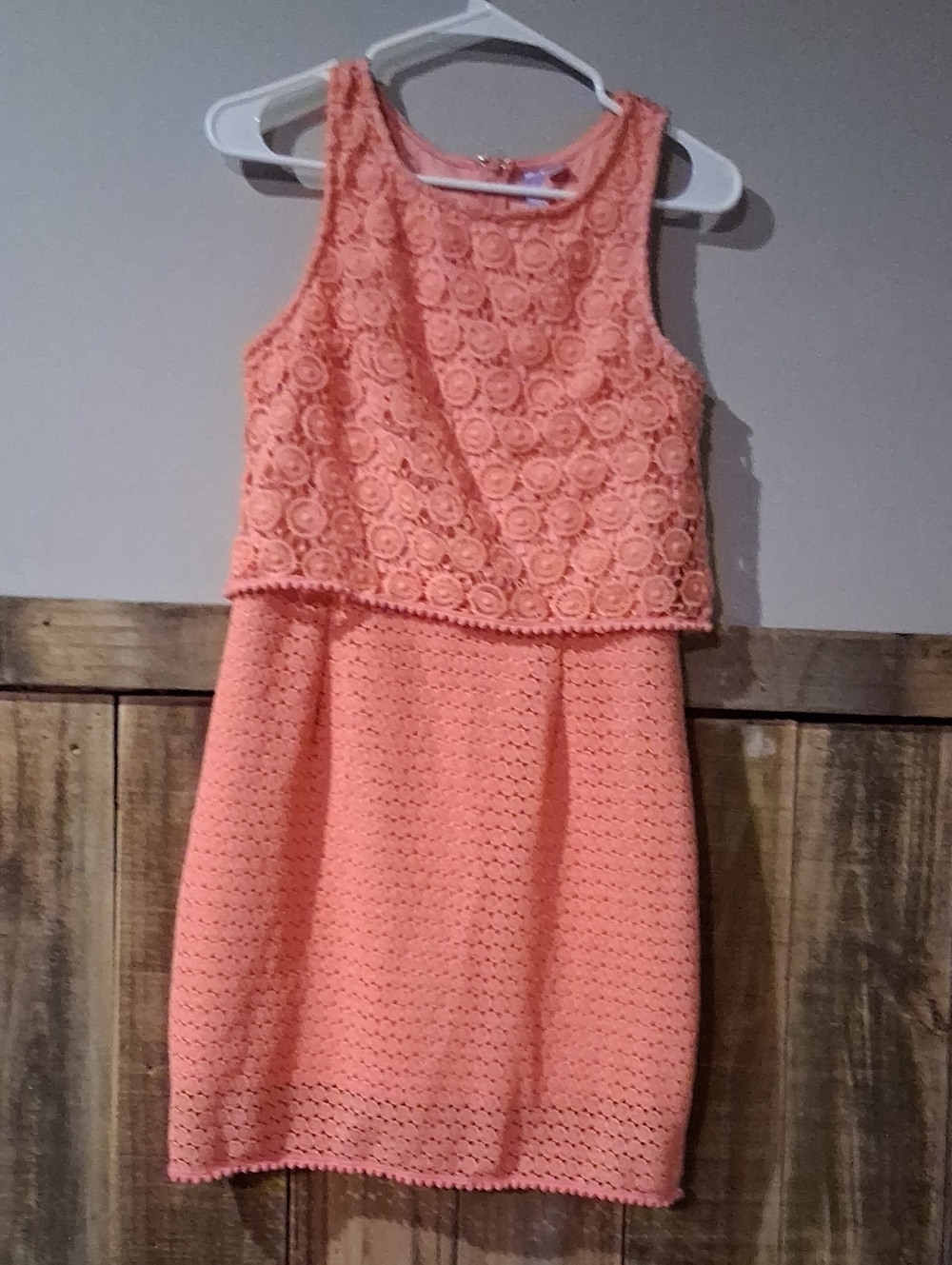 Alyx Coral Crochet Two-Piece Look Dress